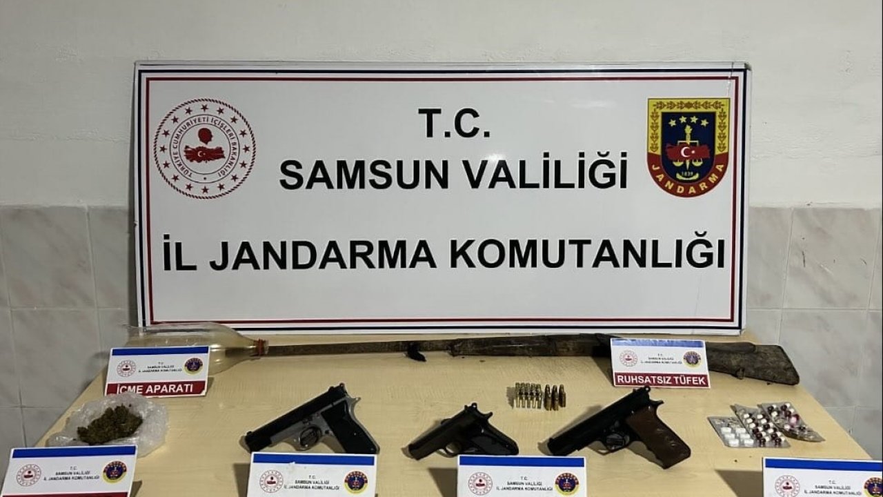 Jandarma, uyuşturucu ve silah ele geçirdi