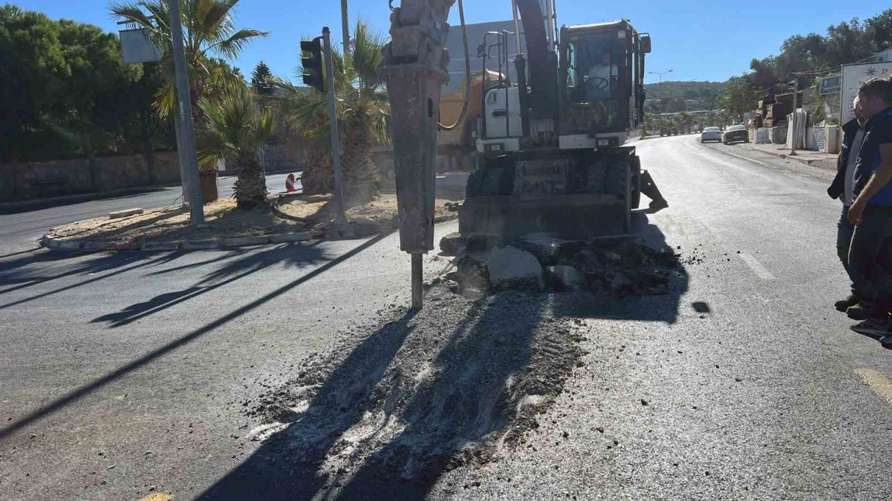 Sürekli patlayan Bodrum’un ana içme suyu hatlarında yenileme başladı