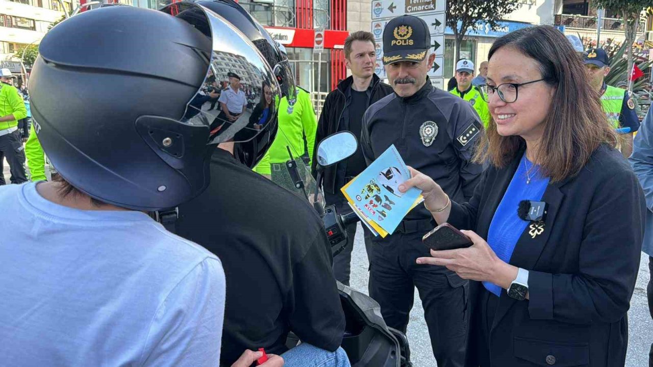 Vali Kaya, motosiklet denetimine katıldı