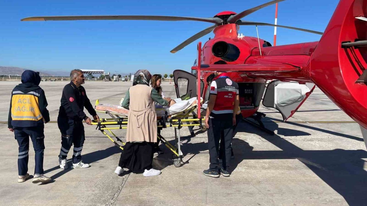 Ambulans helikopter Damla bebek için havalandı