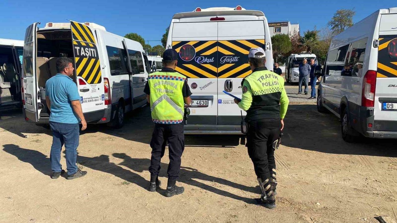 Çine’de okul servis araçları denetlendi