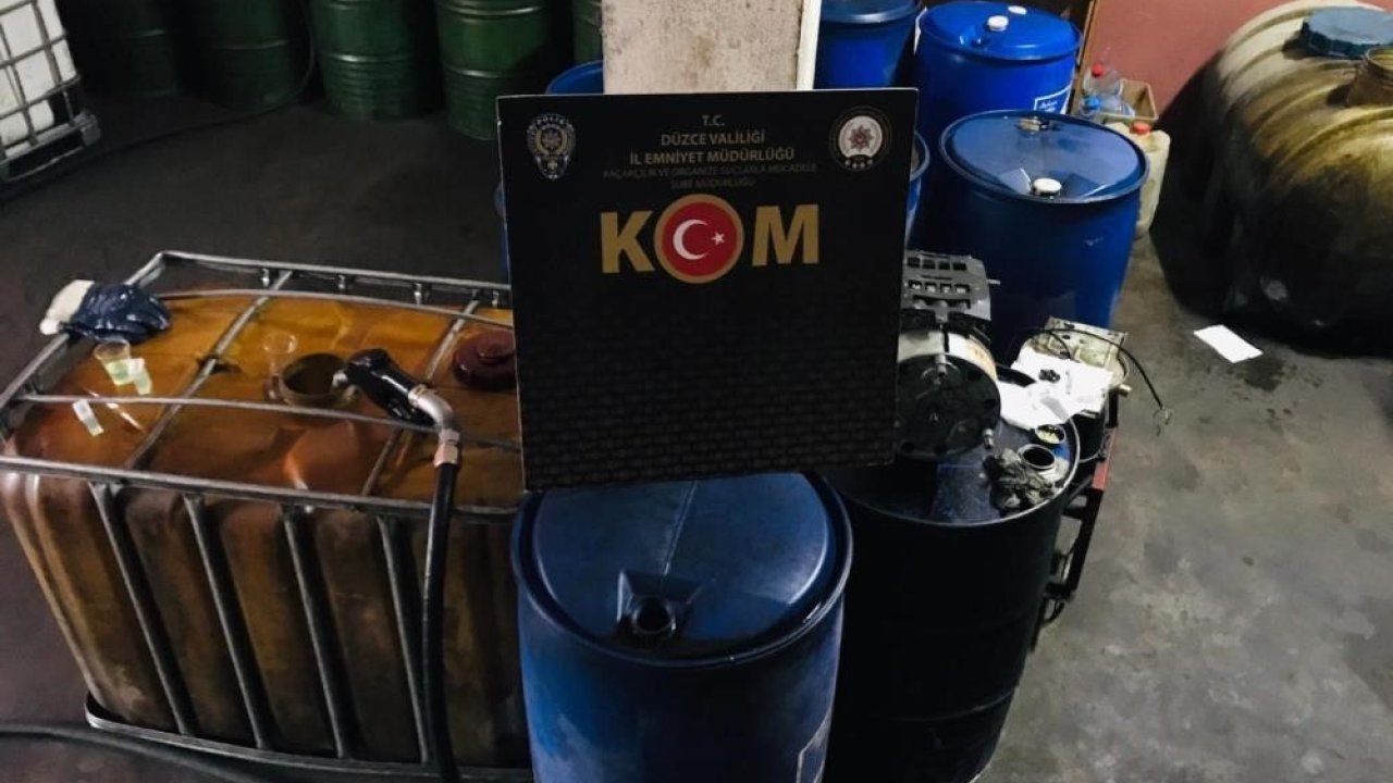 Düzce’de 4 bin litre kaçak akaryakıt ele geçirildi