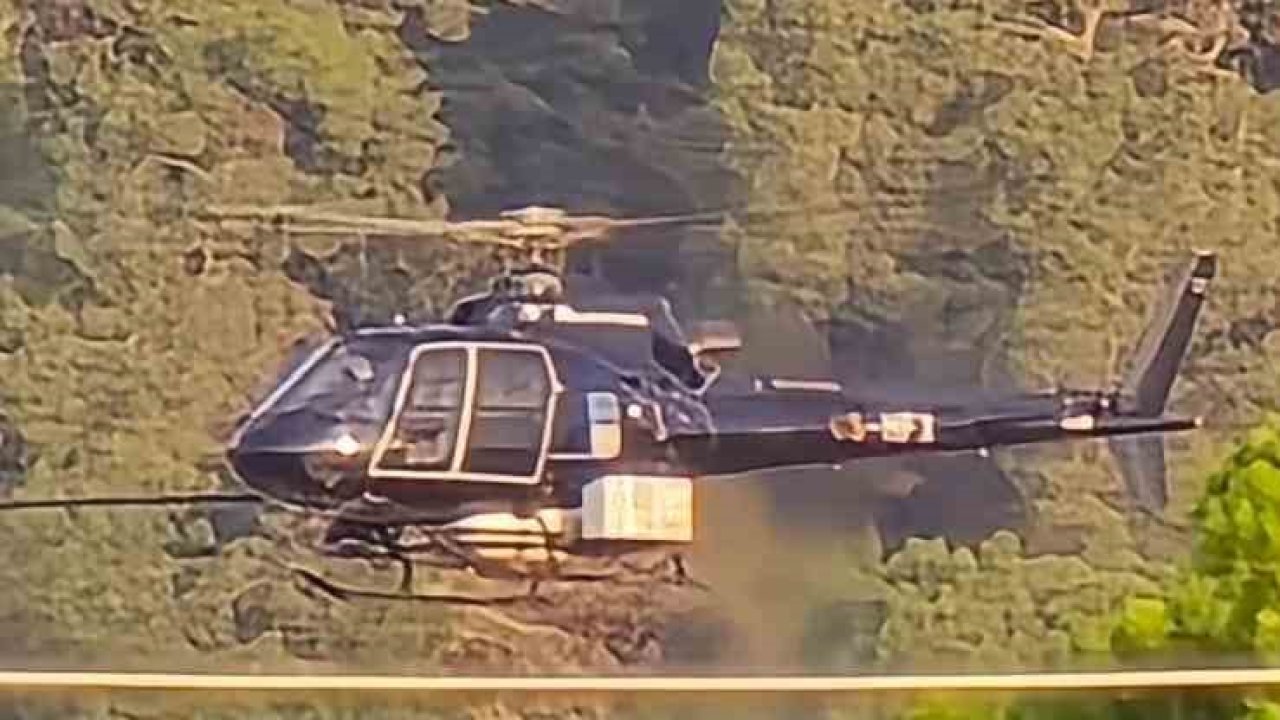 Marmaris’te Yüksek gerilim hatlarına helikopterli bakım