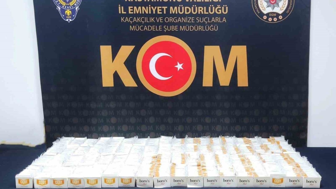 Kastamonu’da 14 bin 400 doldurulmuş makaron ele geçirildi