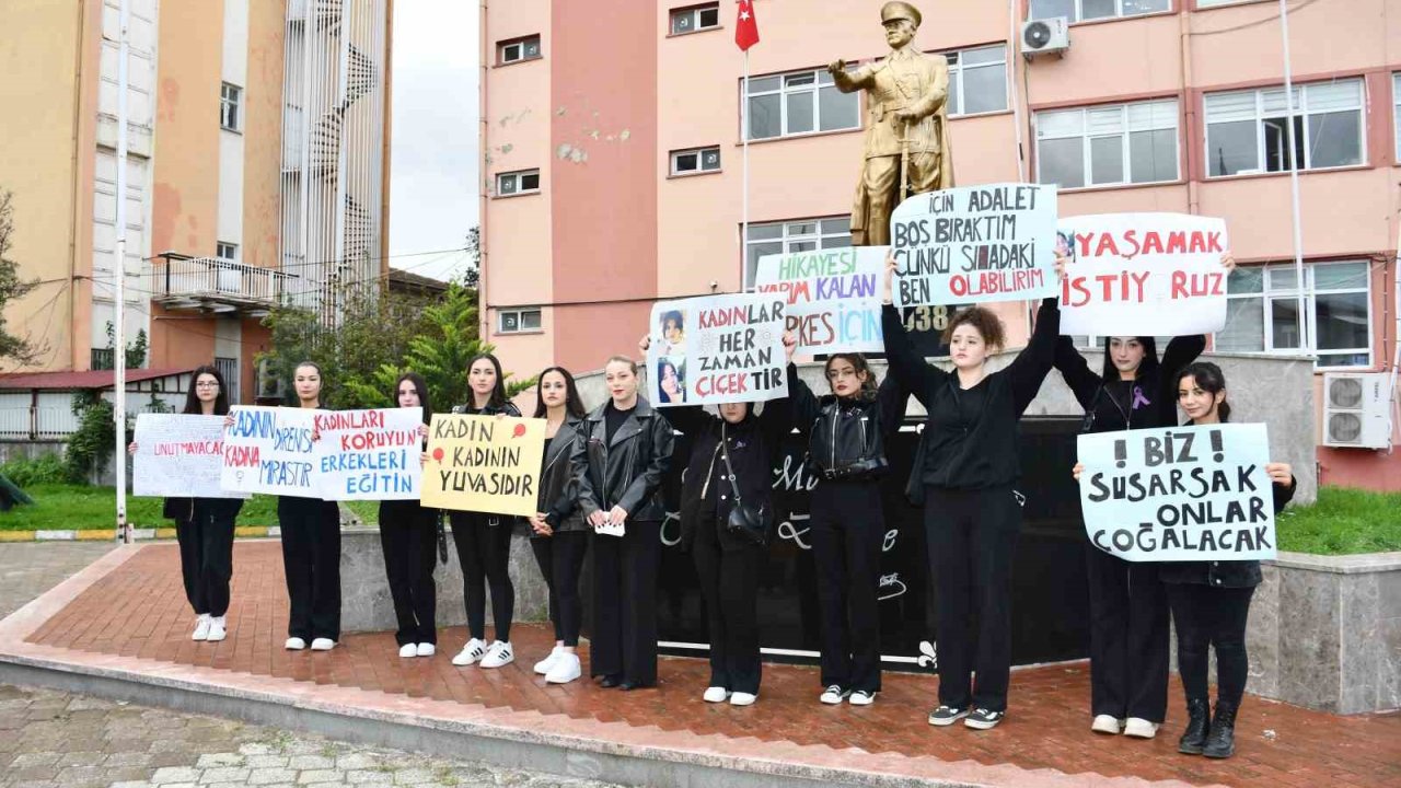 Üniversite öğrencilerinden kadın cinayetlerine tepki