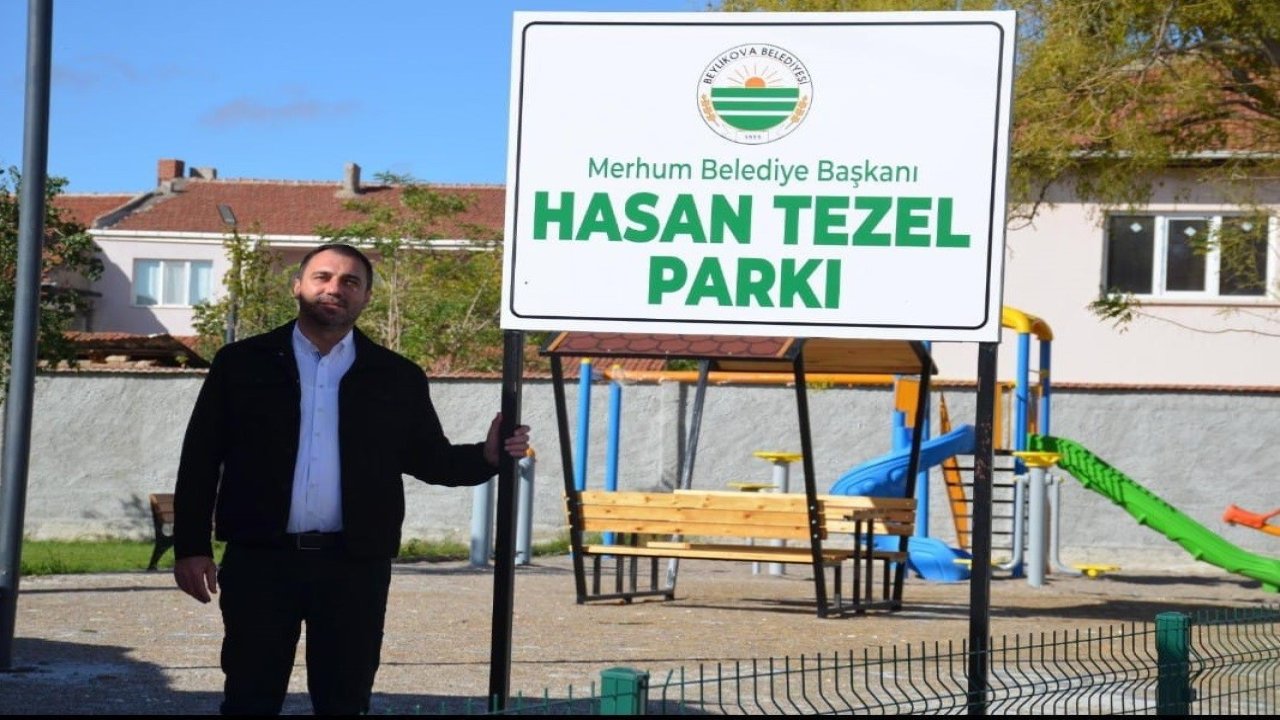 Beylikova’da vefa örneği, ’Hasan Tezel Parkı’ açıldı