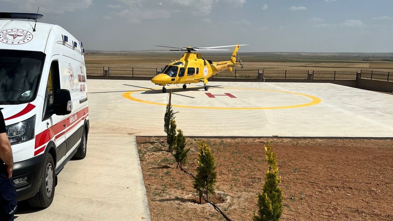 Konya’da kalp krizi geçiren hasta için hava ambulansı havalandı