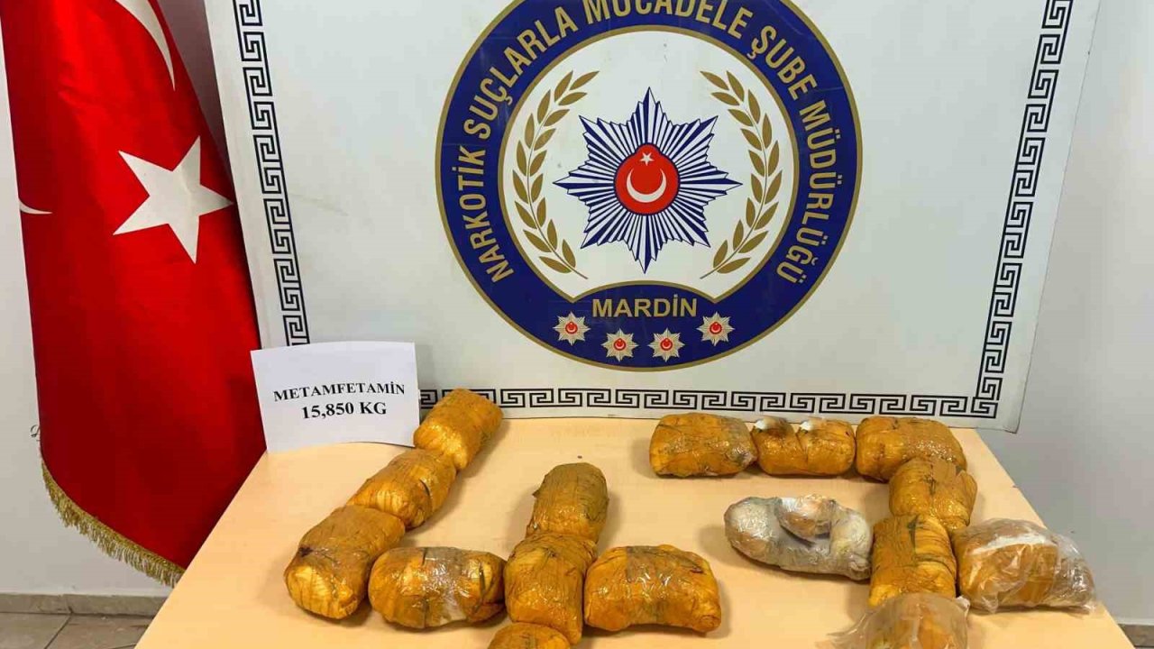 Mardin’de bir araçta 15 kilo 850 gram uyuşturucu madde bulundu