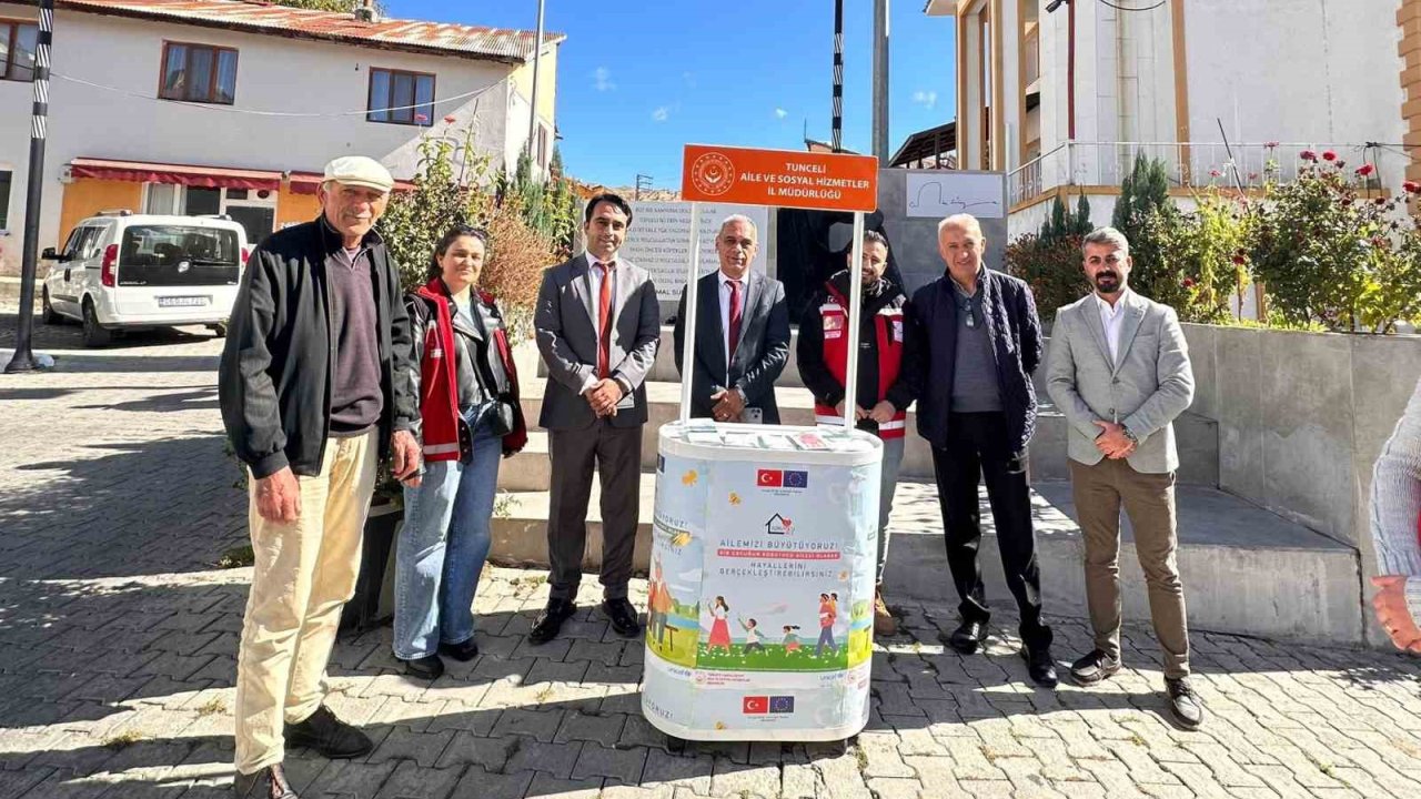 Tunceli’de, korucuyu aile tanıtımı farkındalık stantları açıldı