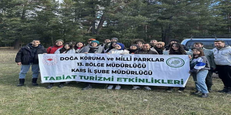 Kars’ta Doğa Yürüyüşü ve Yaban Hayatı Gözlemi etkinliği gerçekleştirildi