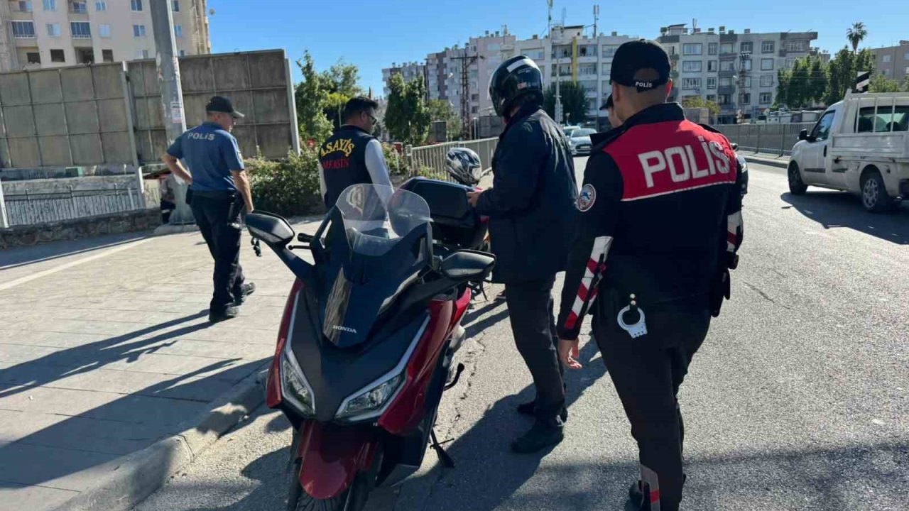 Mersin polisinden denetim: 2 çalıntı motosiklet ele geçirildi, 237 bin TL ceza uygulandı