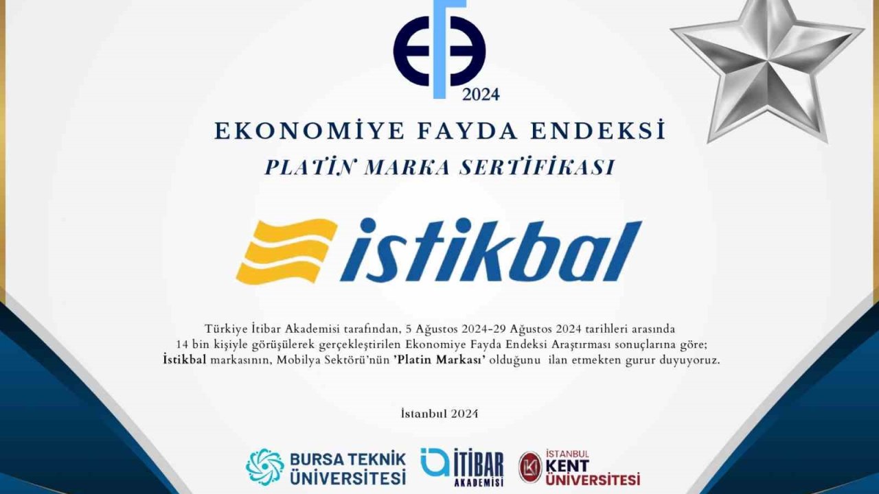 İstikbal’e “Platin” Ödül