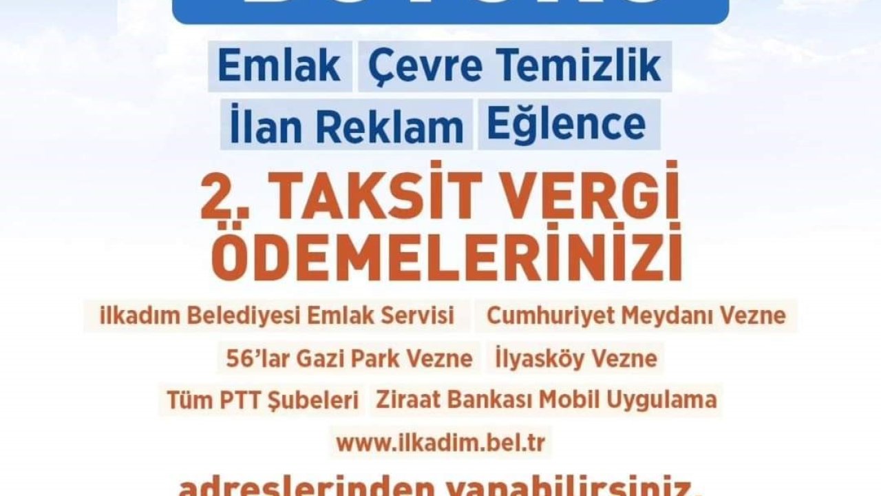 Emlak, çevre ve reklam vergi ödemeleri başladı