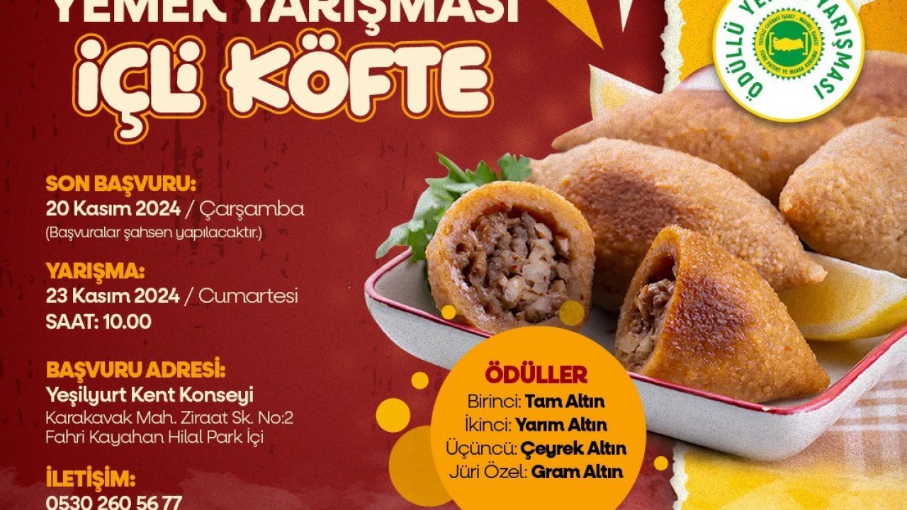 Yeşilyurt’ta  içli köfte yemek yarışması