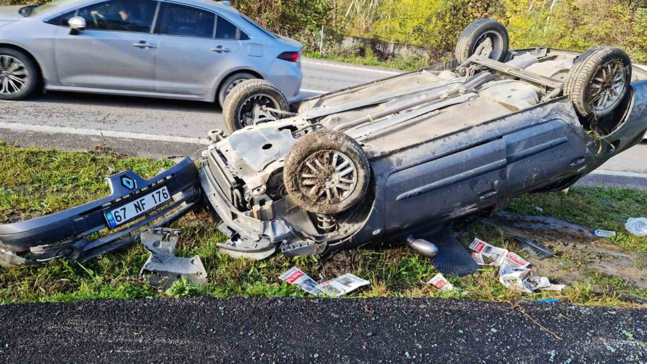 Zonguldak-Ankara kara yolunda feci kaza, 2 yaralı