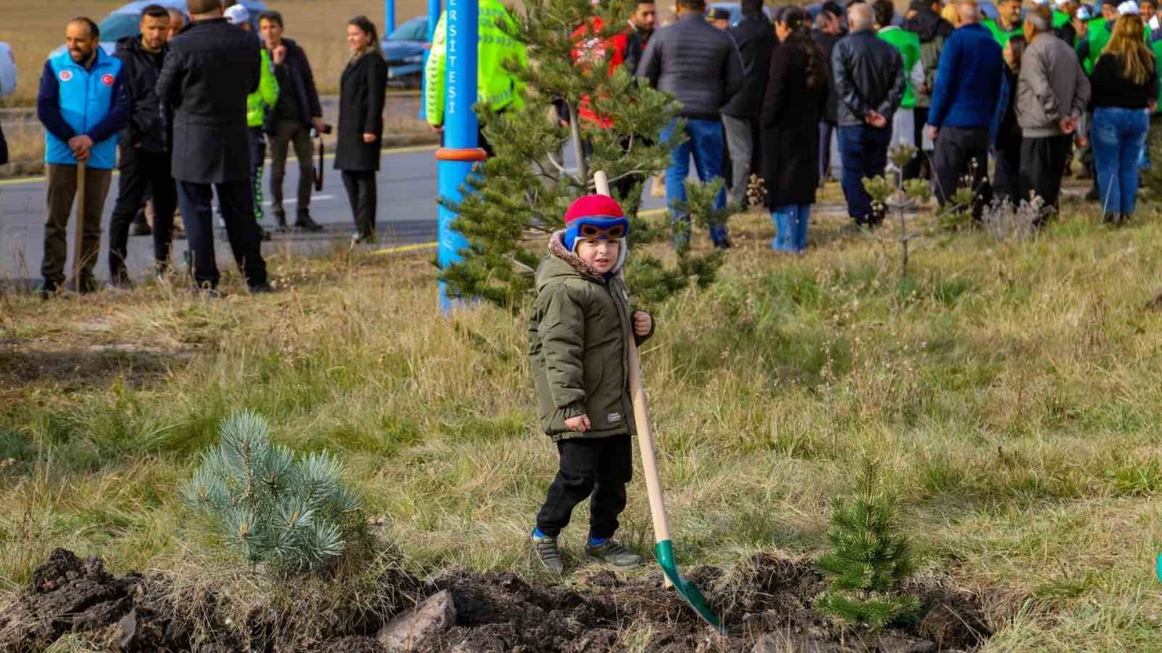 Ardahan’da 500 adet fidan toprakla buluştu