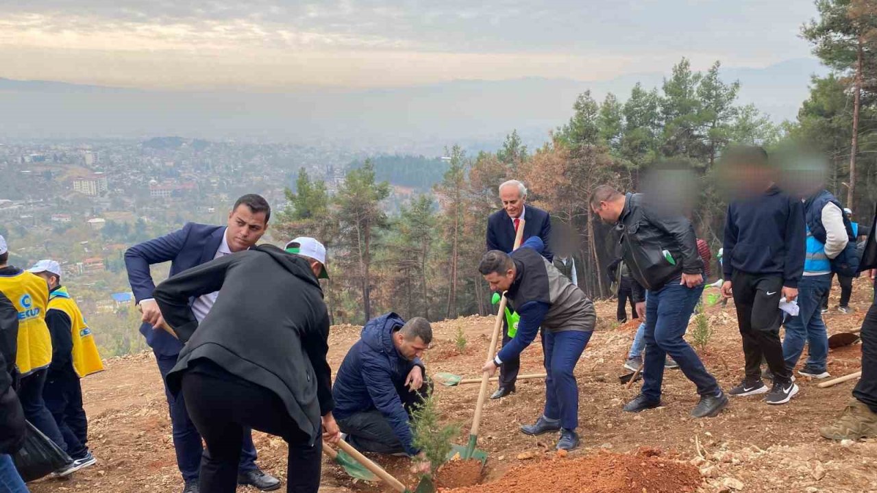 Kahramanmaraş’ta denetimli hükümlüler fidan dikti