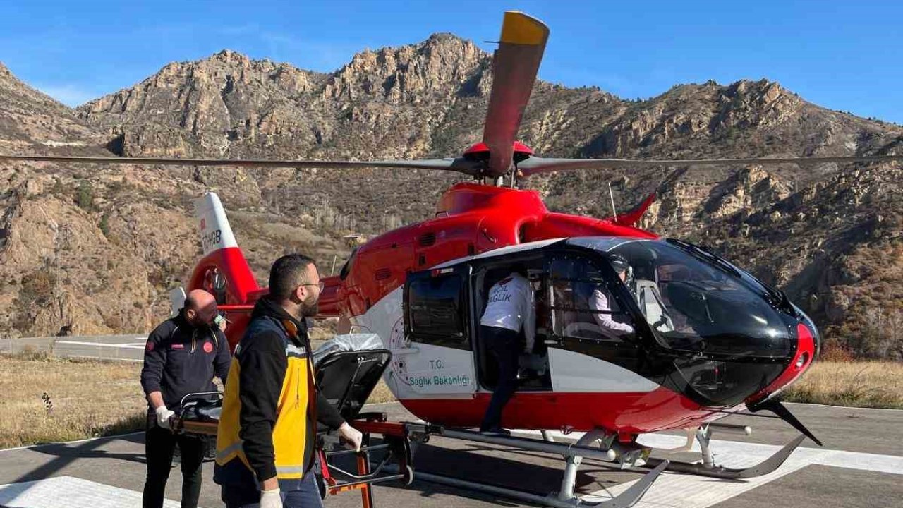 Ambulans helikopter 70 yaşındaki hasta için havalandı