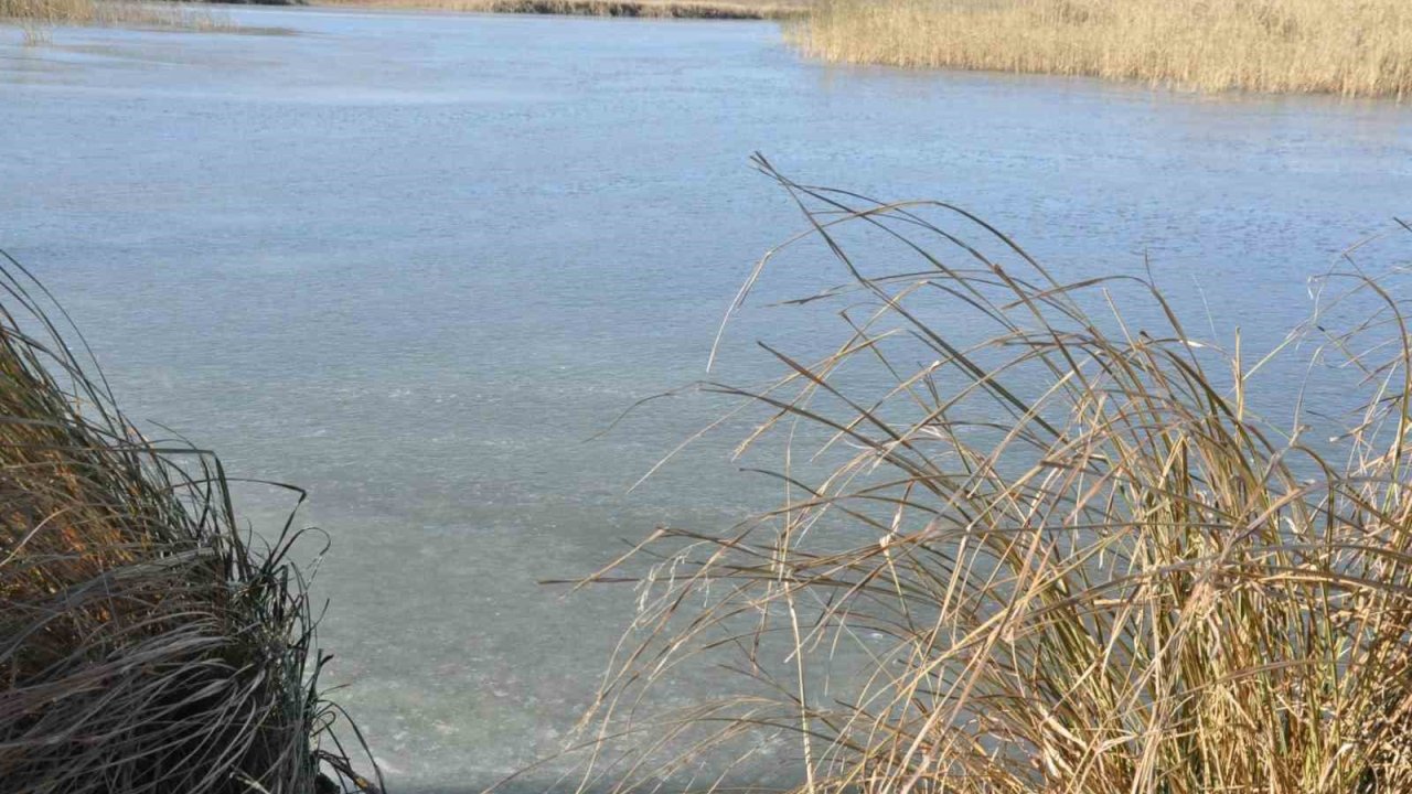 Kars’ta soğuktan Lavaş Gölü dondu