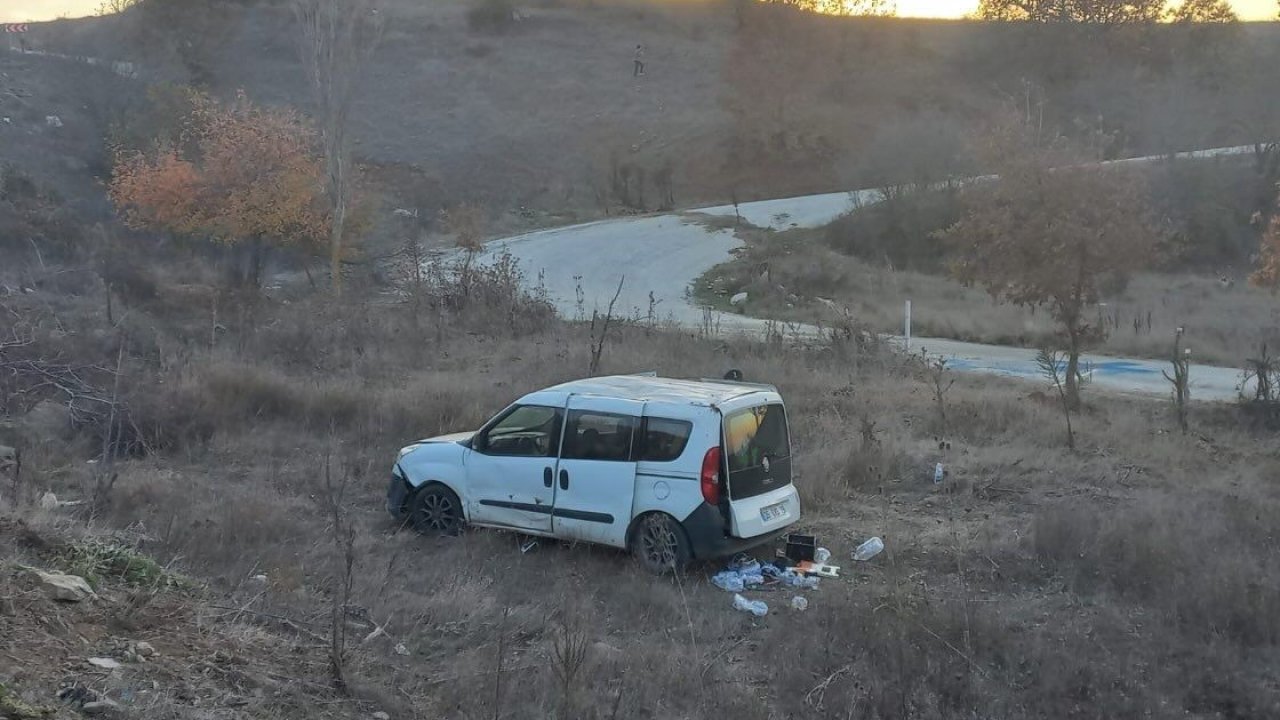 Kontrolden çıkan araç şarampole uçtu: 1 kişi yaralandı