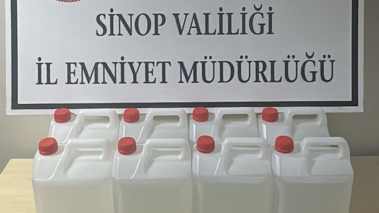 Sinop’ta 40 litre etil alkol ele geçirildi