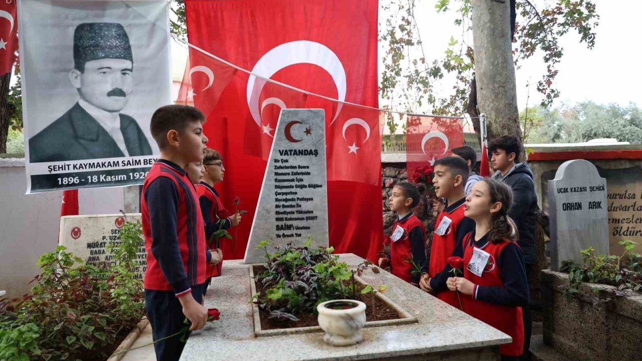 Milli mücadele kahramanı Saim Bey, şehadetinin 104. yılında kabri başında anıldı