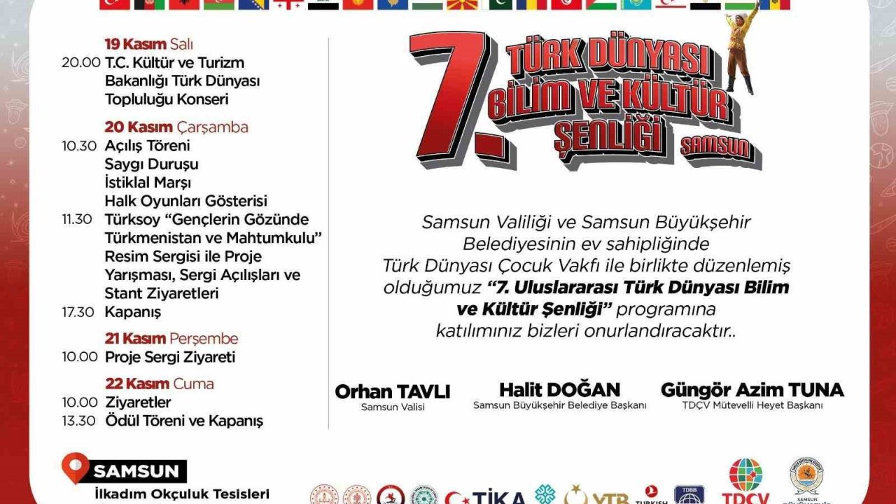 "7. Uluslararası Türk Dünyası Bilim ve Kültür Şenliği" Samsun’da