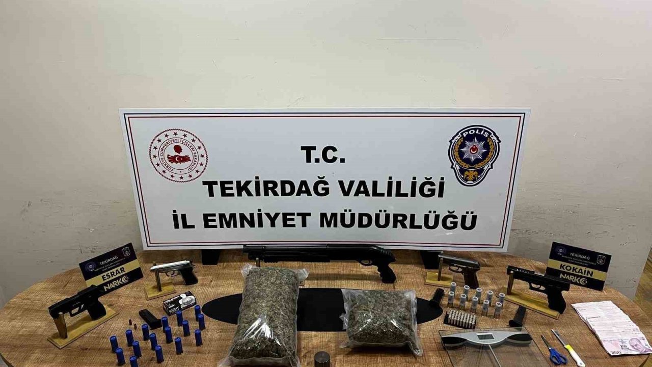 Çorlu’da uyuşturucu ve kaçakçılık operasyonuna 2 tutuklama