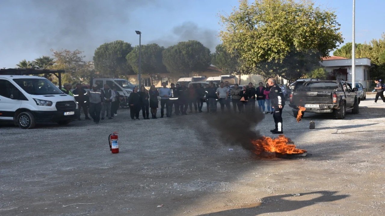 Germencik Belediyesi personeline yangın eğitimi