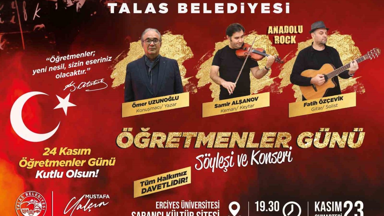 Talas’ta Öğretmenler Günü için özel program