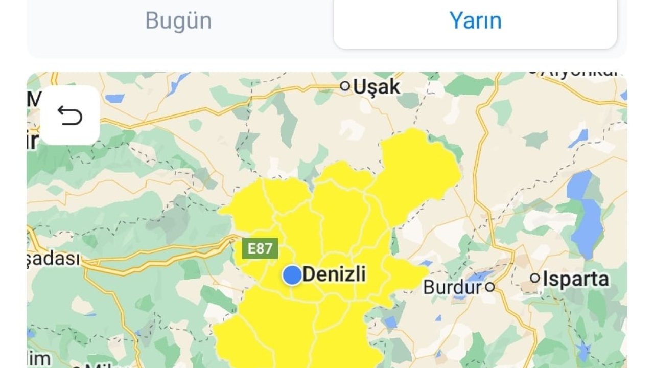 Meteoroloji Denizli’yi kuvvetli rüzgar ve fırtınaya karşı uyardı