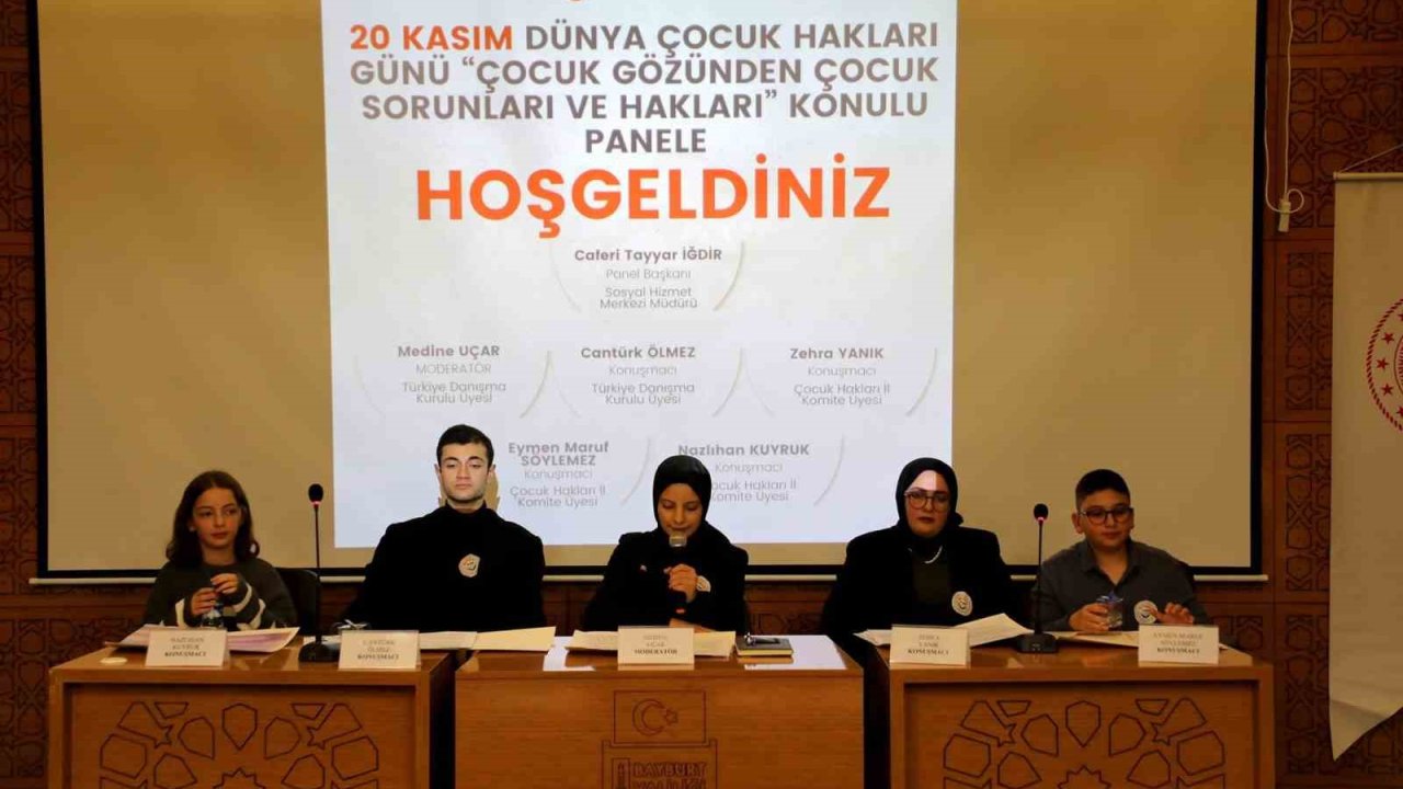 Bayburt’ta düzenlenen panelde çocuk panelistler kendi haklarını savundular