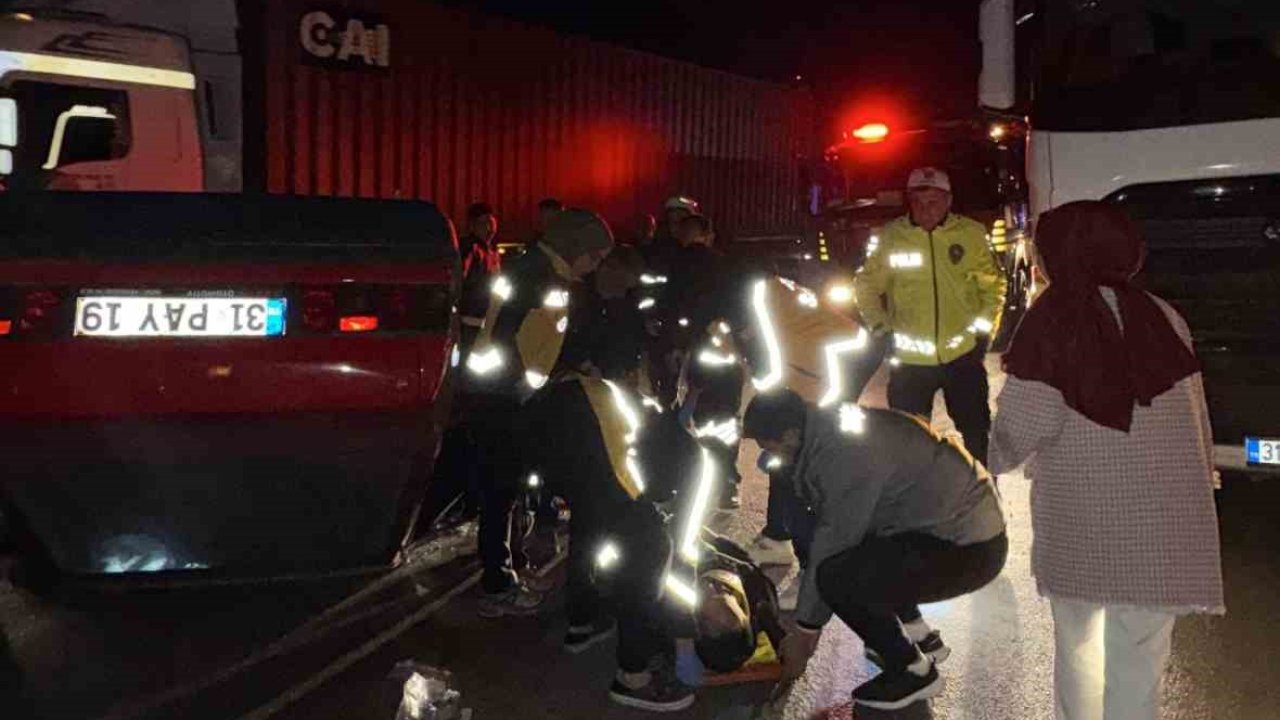 Takla atarak hurdaya dönen Fiat Tofaş’ın sürücüsü yaralandı