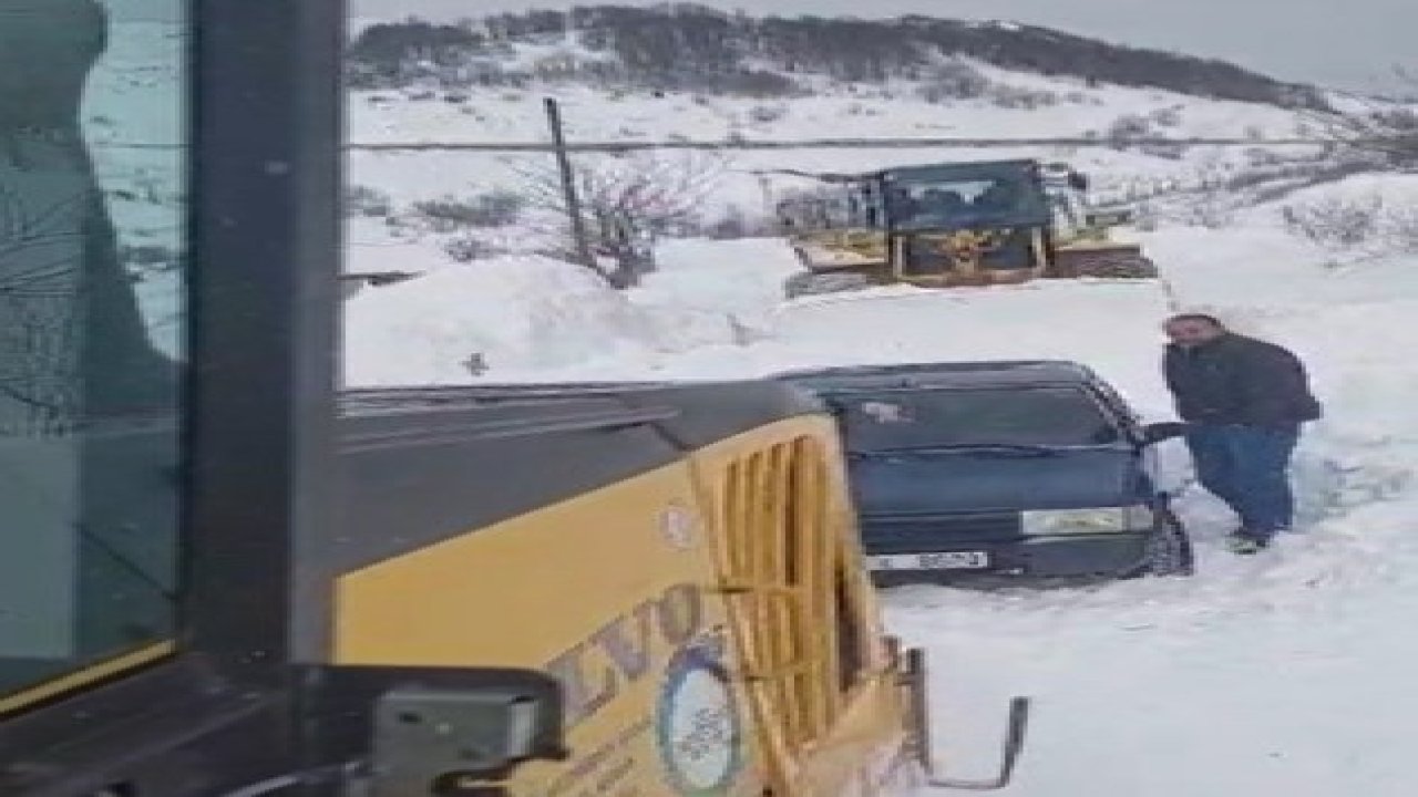 Ordu’da kar nedeniyle yolda mahsur kalan vatandaş kurtarıldı