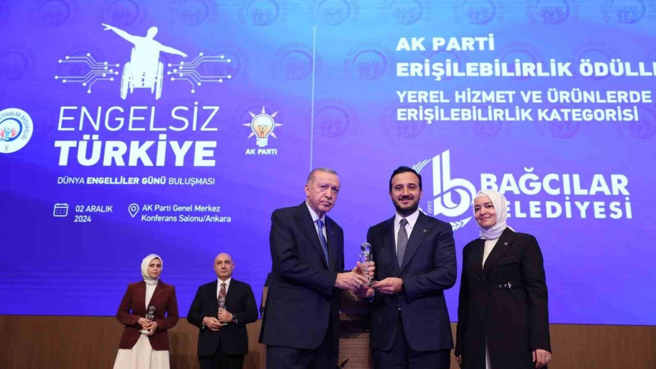 Cumhurbaşkanı Erdoğan’dan Bağcılar Belediyesi’ne “Erişilebilirlik” ödülü