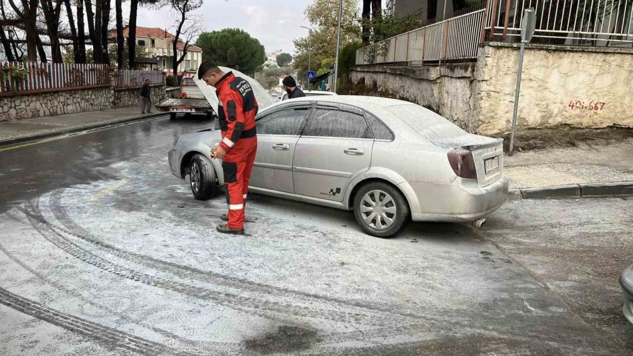 Yatağan’da araç yangını korkuttu