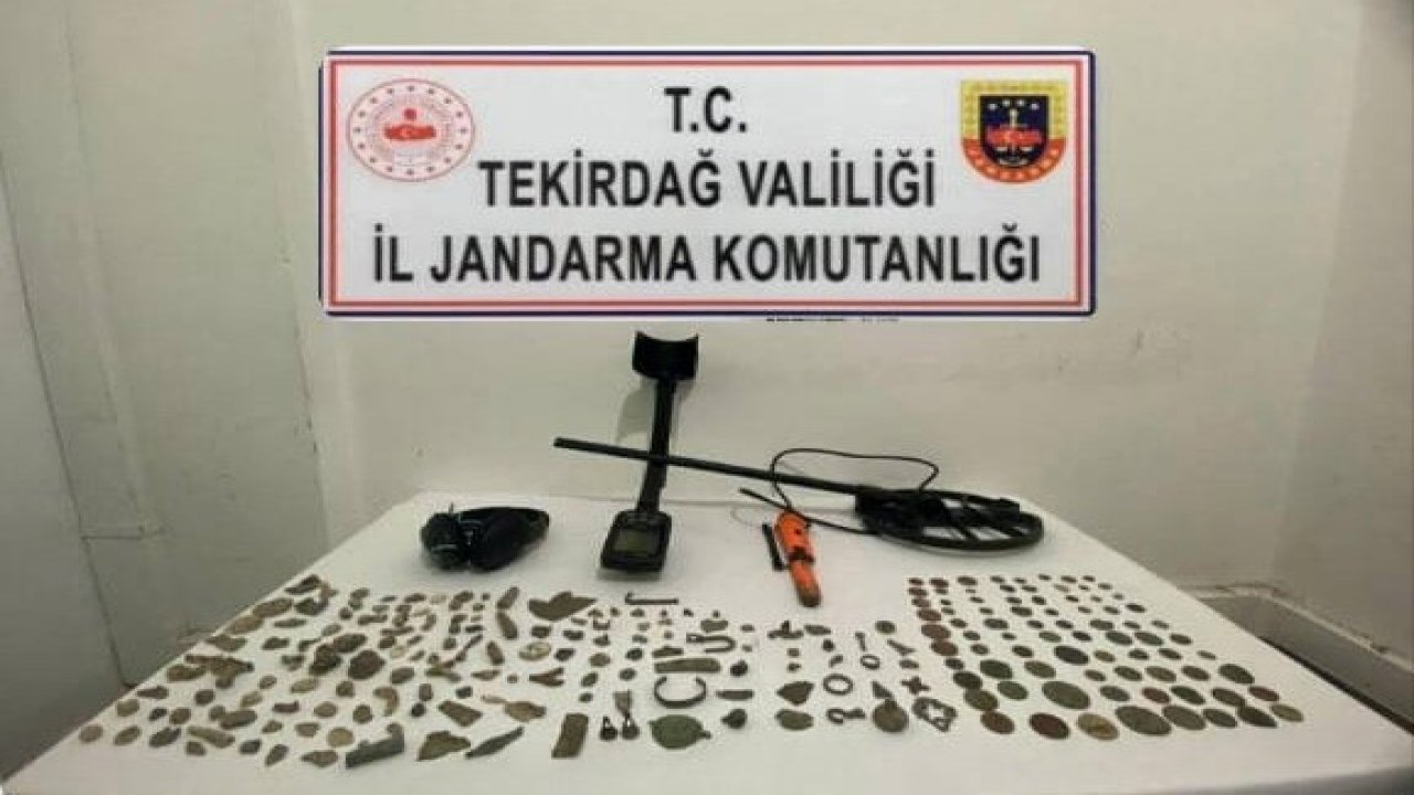 Tekirdağ’da 150 tarihi obje ve 80 sikke ele geçirildi