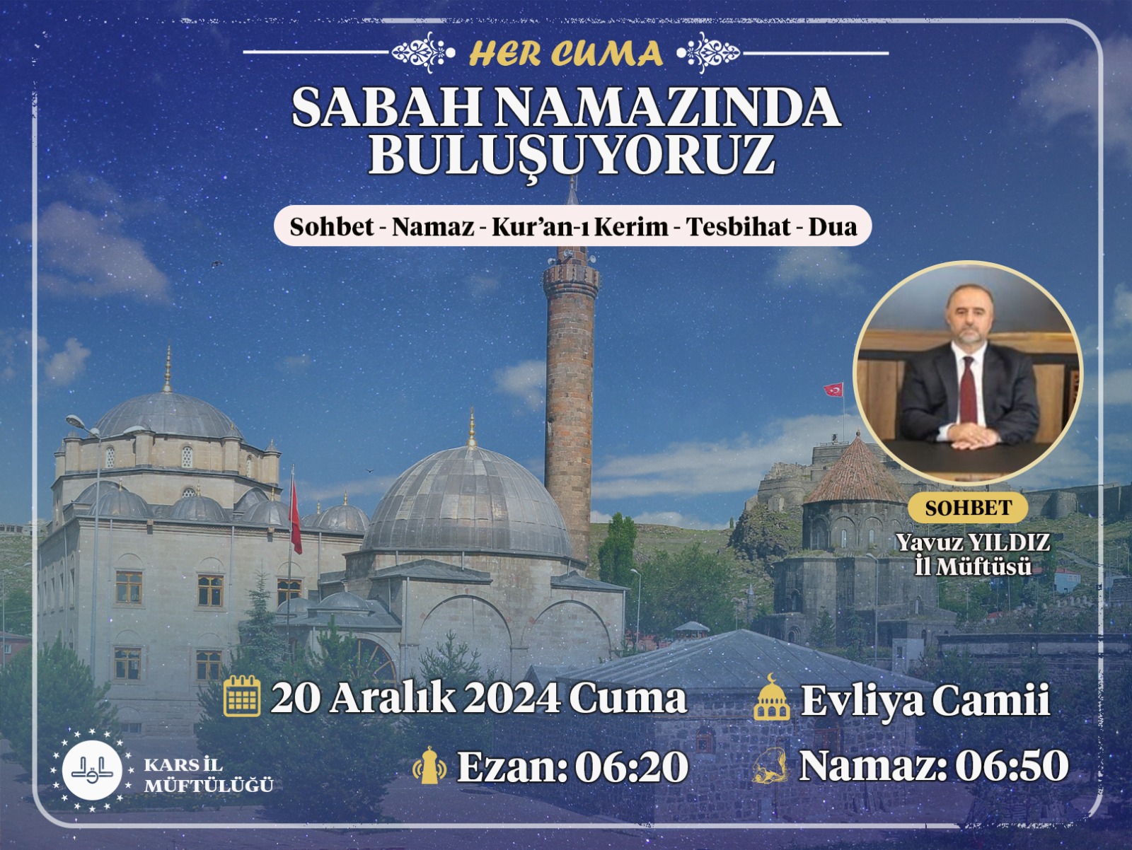 Kars'ta Sabah Namazında Manevi Buluşma