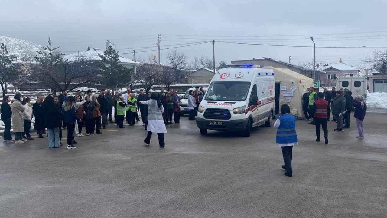 Üzümlü’de deprem ve yangın saha tatbikatı gerçekleştirildi