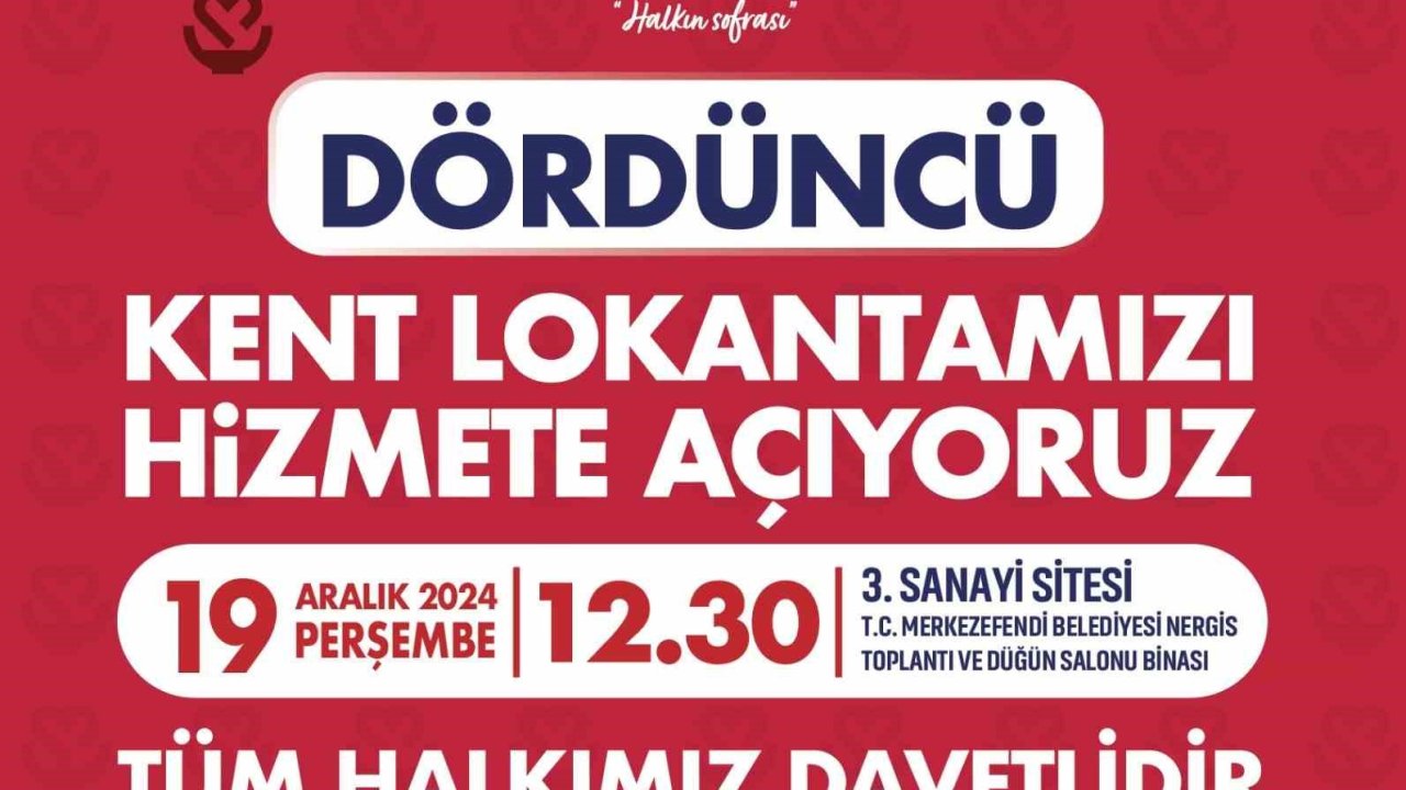 Denizli Büyükşehrin dördüncü kent lokantası hizmete açılıyor