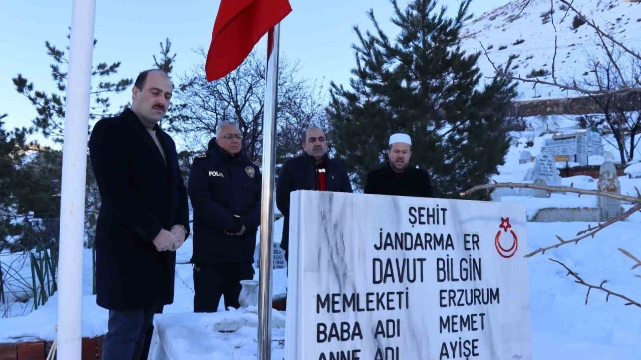 Şehit Davut Bilgin’in mezarını ziyaret ettiler