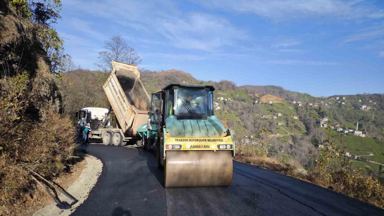 Trabzon’da asfalt ve beton yol yatırımları 2024 yılında da sürdü