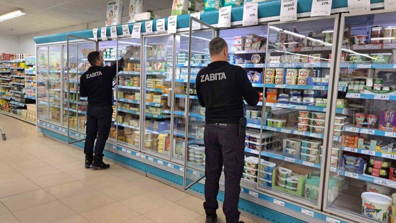 Zabıta ekiplerinden İnönü’de market ve gıda işletmelerine sıkı denetim