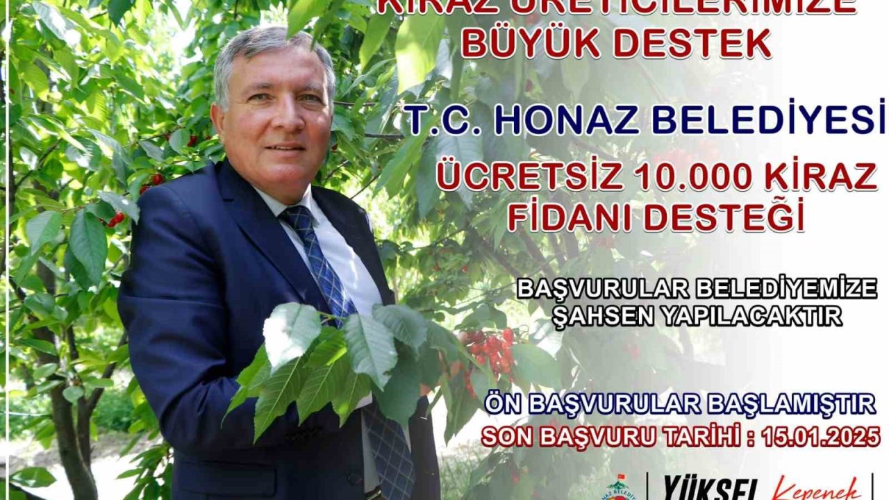 Başkan Kepenek’ten Honazlı kiraz üreticilerine büyük destek