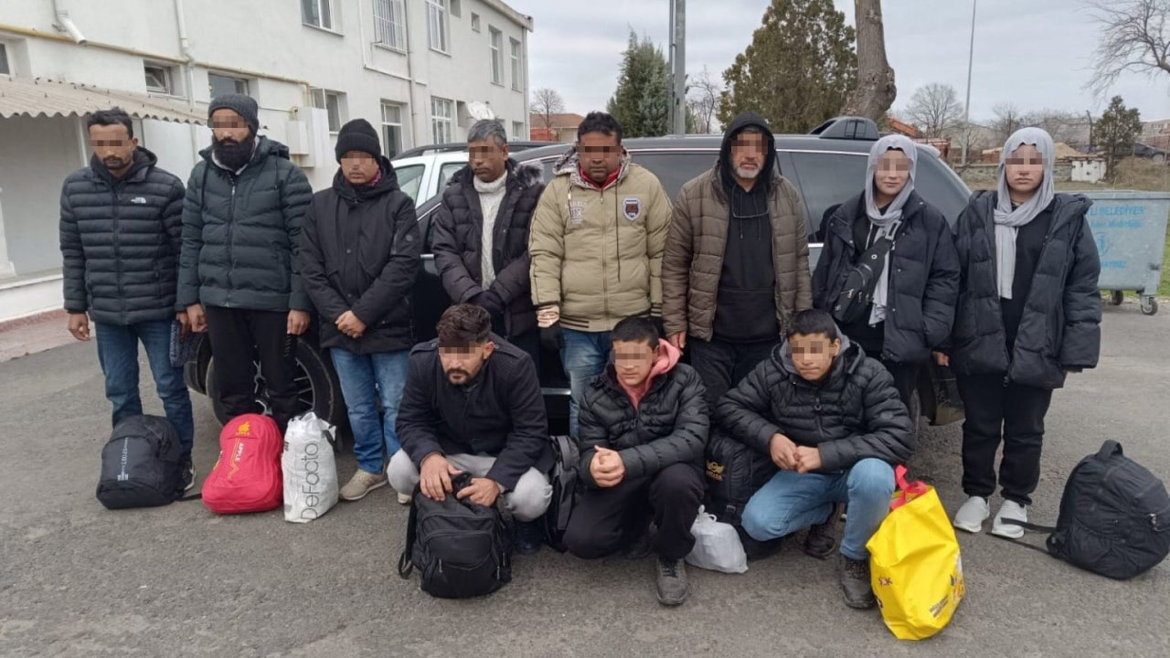 Tekirdağ’da yakalanan 13 kaçak göçmene 257 bin TL ceza