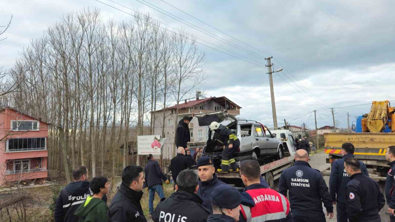 Samsun’da otomobil Terme Çayı’na uçtu: 1 ölü