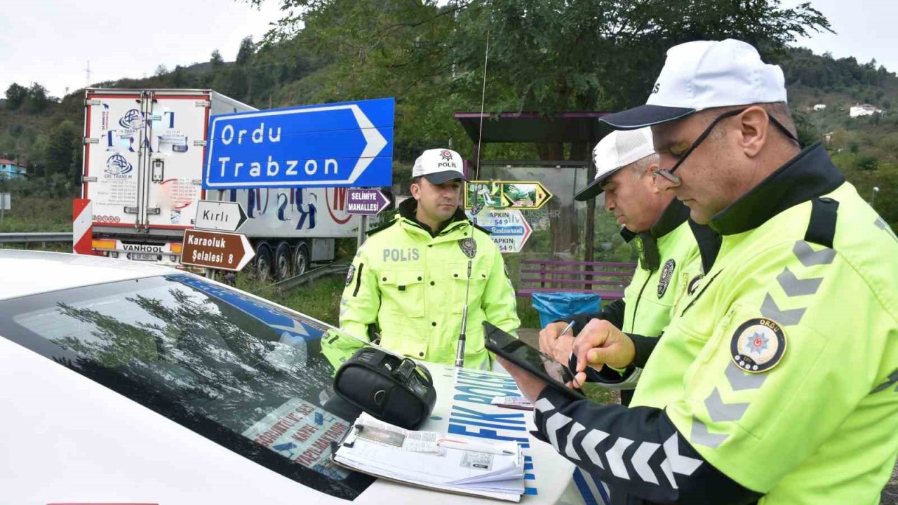 Ordu’da bir haftada 14 bin araç ve sürücüsü denetlendi