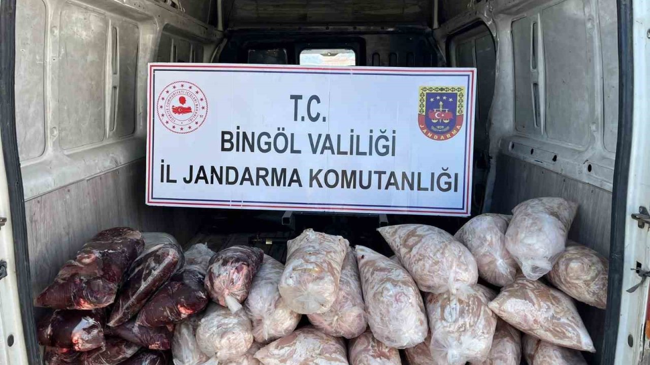 Bingöl’de gıda ve hijyen kurallarına aykırı şekilde taşınan 200 kilo sakatat ele geçirildi