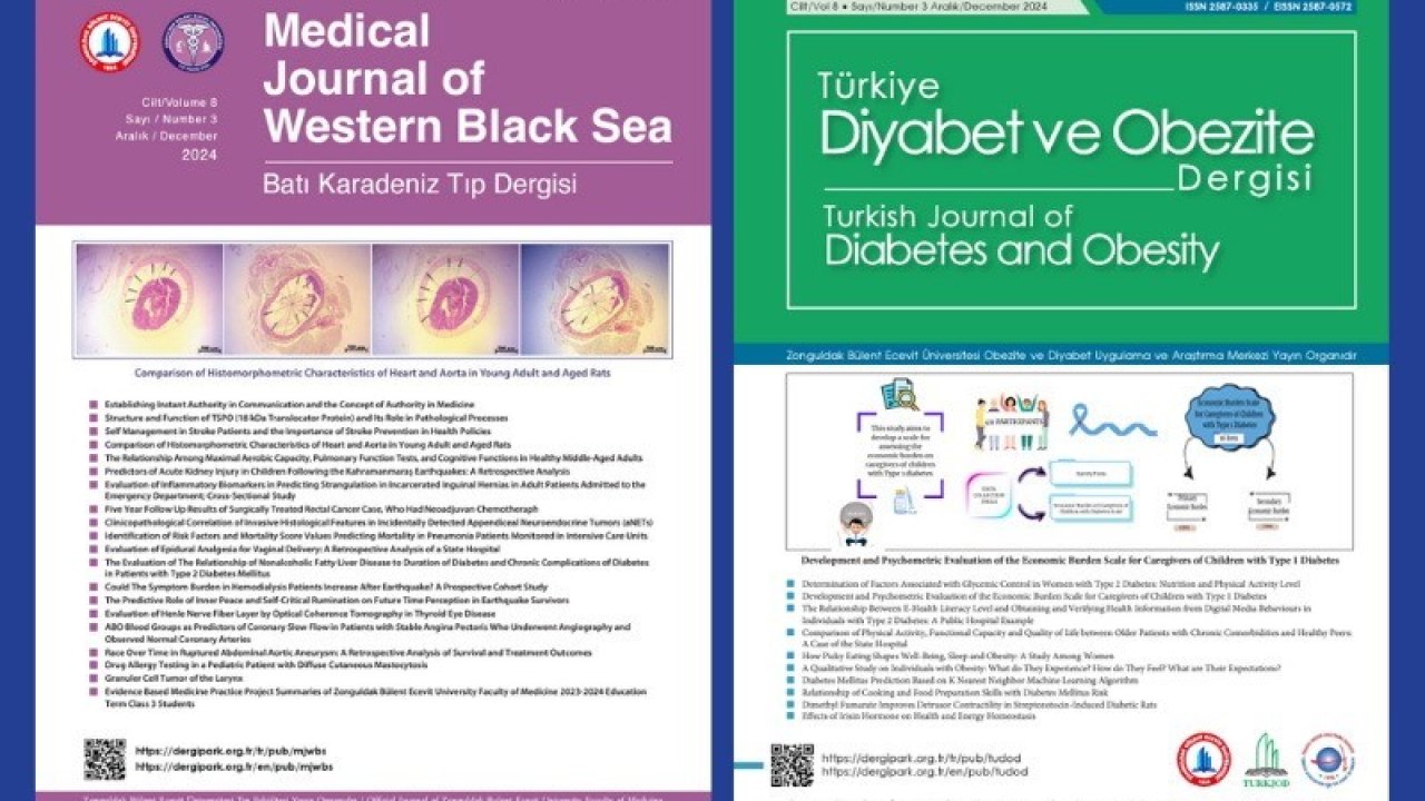 BEUN Batı Karadeniz Tıp Dergisi ile Türkiye Diyabet ve Obezite Dergisi’nin yeni sayıları yayımlandı