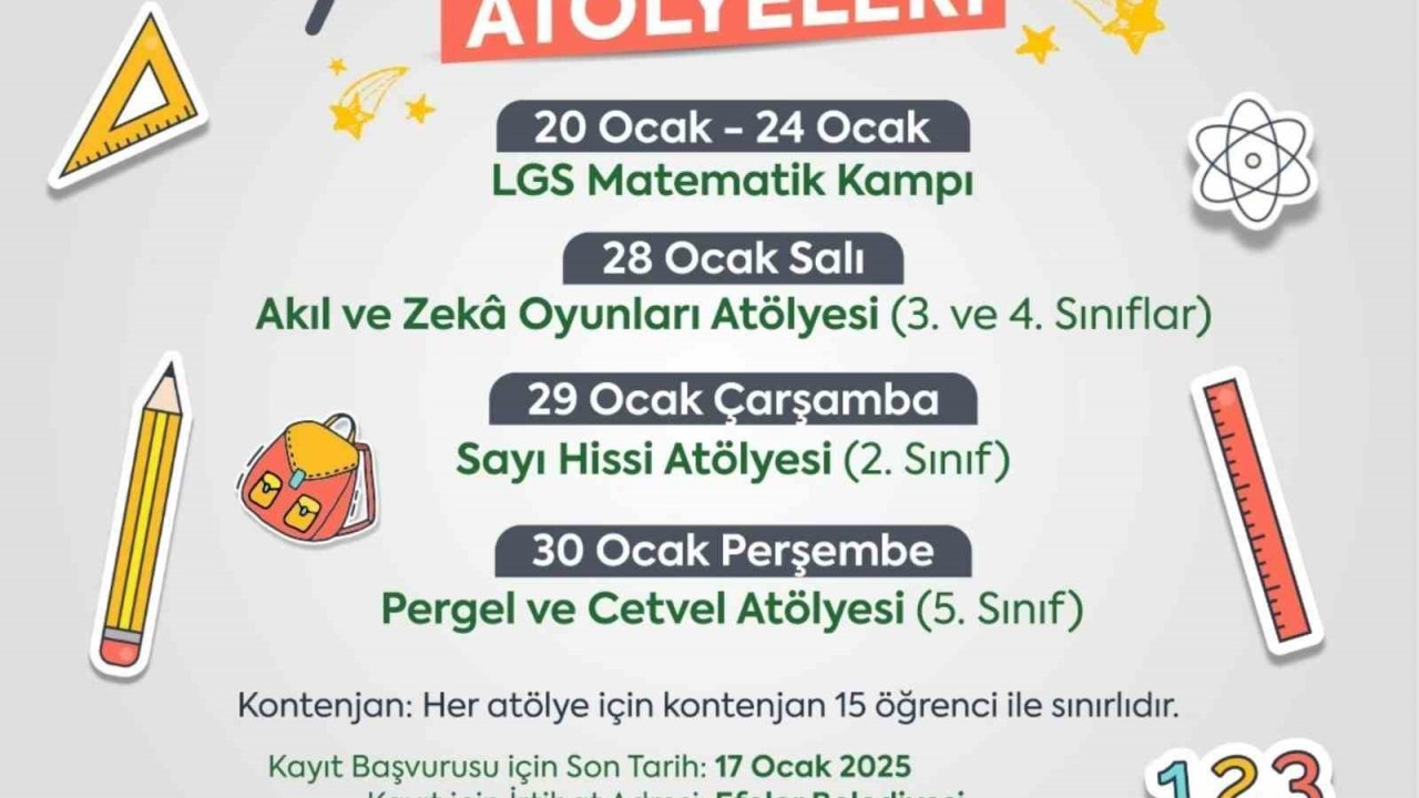 Efeler Belediyesi’nden çocuklara yarıyıl tatili atölyeleri